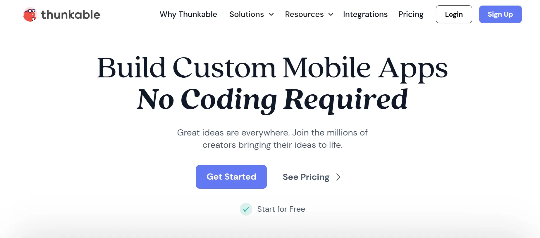 Thunkable - Softr No-Code App Builders 2025 -Nocodeprovider