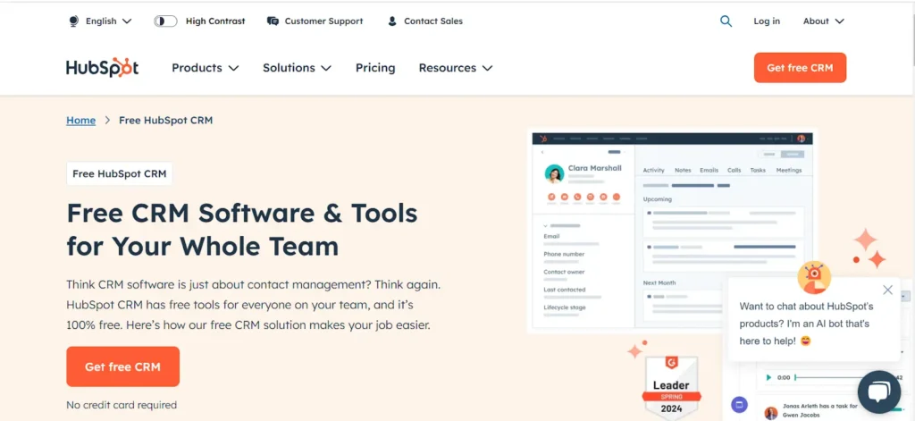 HubSpot: The Ultimate CRM-Integrated Chatbot Builder - Nocodeprovider